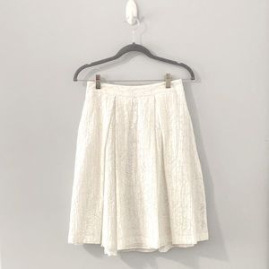White Vince Camuto A-line Midi Skirt